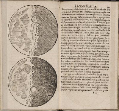 Foglio del libro Sidereus Nuncius Messaggero Sidereo di Galileo Galilei, 1610 da Galileo Galilei