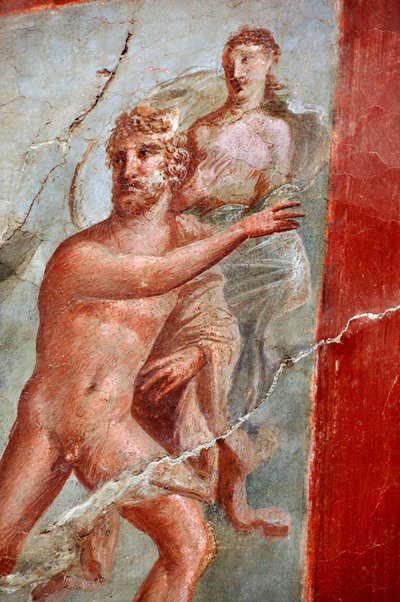 Dettaglio di un affresco dal Collegio o Sacello degli Augustali, Ercolano da Gallo Roman