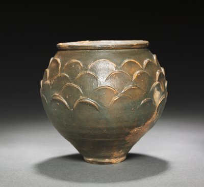 Bicchiere con motivo a squame, Colonia, 1-100 da Gallo Roman