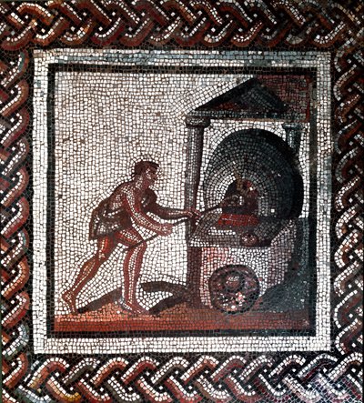 Scena di panificazione (mosaico, fine II, inizio III secolo) da Gallo Roman