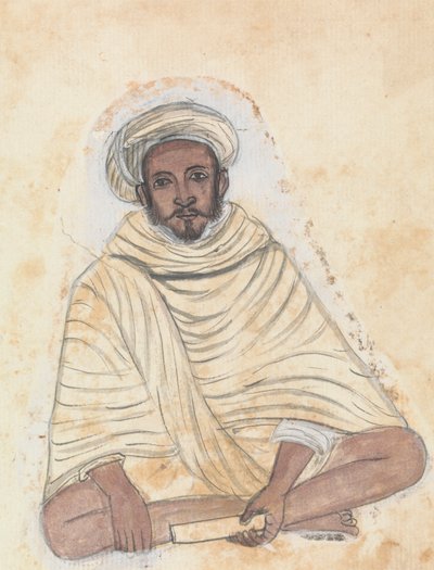 Un uomo che tiene un rotolo da Gangaram Chintaman Tambat