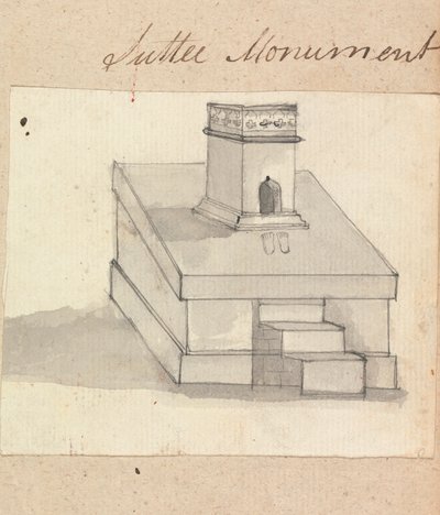 Un monumento Suttee da Gangaram Chintaman Tambat