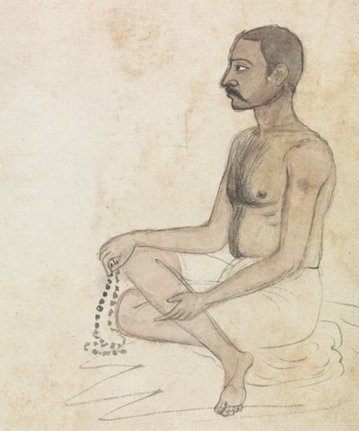 Uomo con rosario da Gangaram Chintaman Tambat