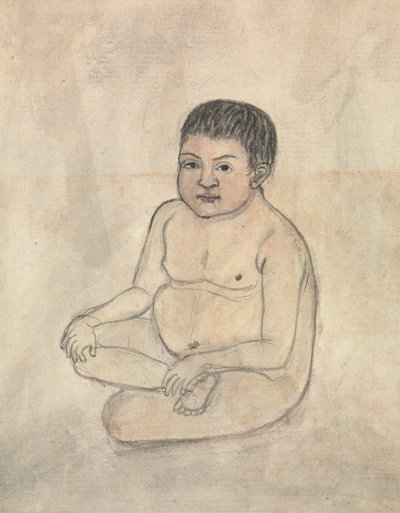 Bambino nudo da Gangaram Chintaman Tambat