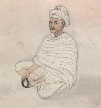 Uomo in preghiera da Gangaram Chintaman Tambat