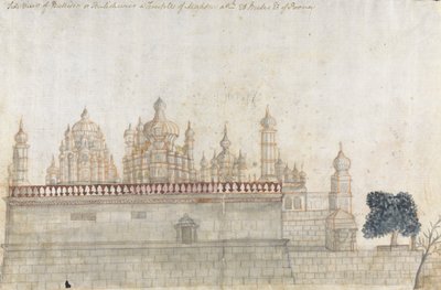 Vista laterale di Bulliter o Bulishwur, un tempio di Mahdew da Gangaram Chintaman Tambat