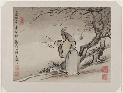 Pittura a dita, da un album di dieci da Gao Qipei