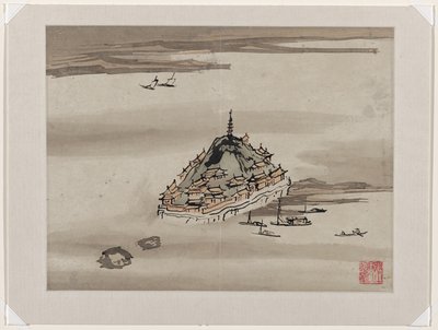 Pittura con le dita, da un album di dieci da Gao Qipei