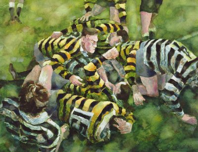 Farnham Rugby Club segna una meta da Gareth Lloyd Ball