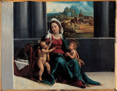 Madonna col Bambino e San Giovanni da Garofalos workshop