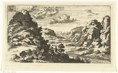 Vista del monte Tabor e la trasfigurazione di Cristo da Gaspar Bouttats
