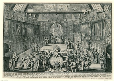 La lotteria di Henricus van Soest ad Anversa, 1695 da Gaspar Bouttats