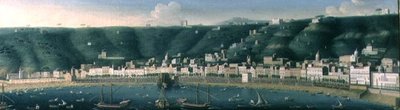 Veduta di Napoli dal mare con il Castel dell