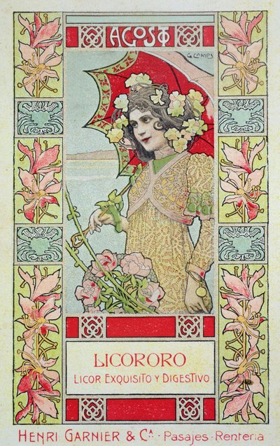 Agosto, da un calendario per Henri Garnier & Co. da Gaspar Camps Junyent