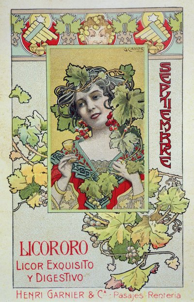 Settembre, da un calendario per Henri Garnier & Co. da Gaspar Camps Junyent