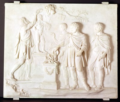 Sacrificio a Ercole, c.1766 (marmo) da Gaspar Vanderhagen