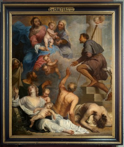 Chiesa parrocchiale (Parochiekerk Onze-Lieve-Vrouw). Interno. Dipinto. San Rocco. Gaspar De Crayer da Gaspar De Crayer