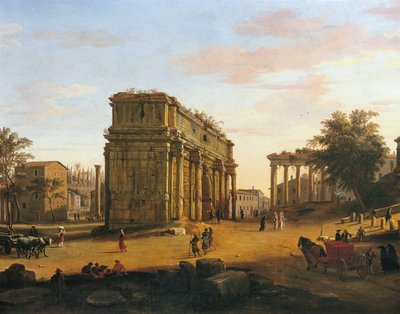 Arco di Settimio Severo a Roma (dettaglio) da Gaspar van Wittel