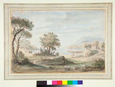 Paesaggio con un tempio rotondo da Gaspar van Wittel