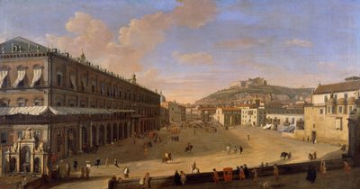 Piazza del Palazzo a Napoli da Gaspar van Wittel