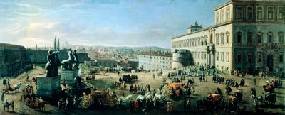 Piazza e Palazzo del Monte Cavallo da Gaspar van Wittel