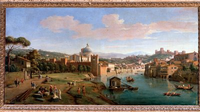 Veduta di Verona e delle rive del fiume Adige - Dipinto, fine XVII-XVIII secolo da Gaspar van Wittel