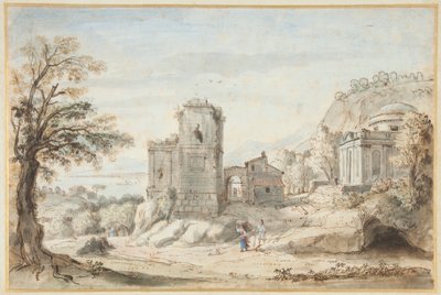 Paesaggio con rovine e un tempio, 1716 da Gaspar van Wittel
