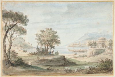 Paesaggio con un tempio rotondo da Gaspar van Wittel