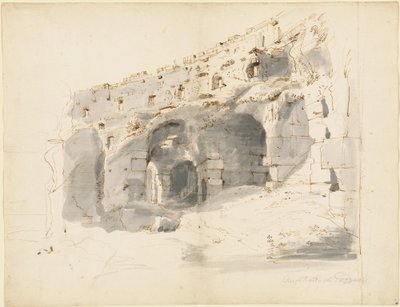 Le rovine di un antico anfiteatro da Gaspar van Wittel