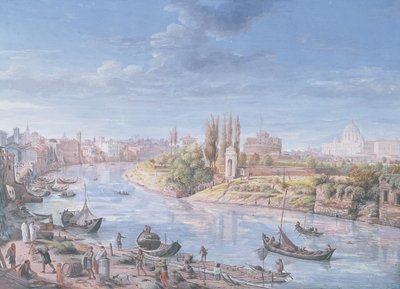 Veduta di Roma con San Pietro e Castel Sant