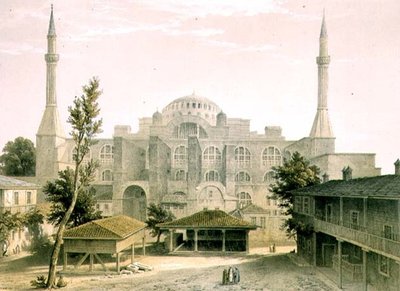Haghia Sophia, tavola 16: facciata principale da Gaspard (after) Fossati