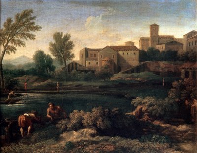 Una piccola città nel Lazio, 1660s da Gaspard Dughet