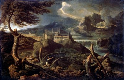 Paesaggio con fulmini, 1660s da Gaspard Dughet