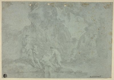 Paesaggio roccioso con figure da Gaspard Dughet