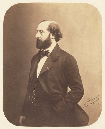 Ritratto di Émile Augier 1820-1889, 1857 da Gaspard Félix Nadar