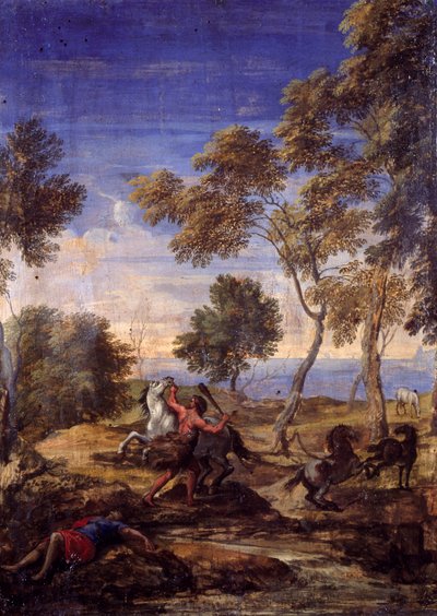 Battaglia campestre dei centauri da Gaspard Poussin (school of) Dughet