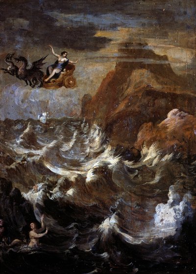 Campagna con tempesta da Gaspard Poussin (school of) Dughet