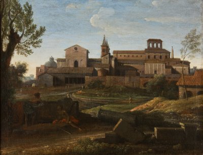 Paesaggio italianizzato con vista di San Giovanni in Laterano da Gaspard Poussin Dughet
