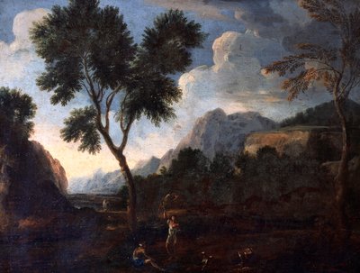 Cacciatori in una valle da Gaspard Poussin Dughet
