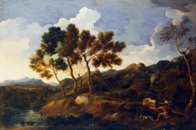 Paesaggio con cacciatori c.1636-39 da Gaspard Poussin Dughet