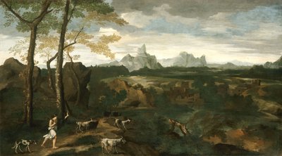 Paesaggio con pastore e capre, c.1635 da Gaspard Poussin Dughet