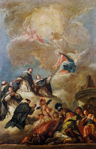 Santi domenicani in gloria da Gasparo Diziani