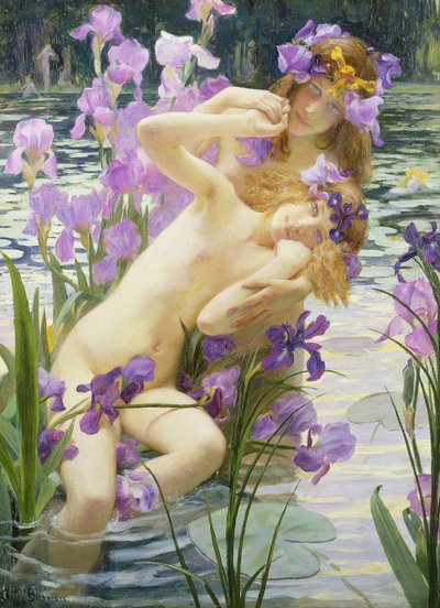 Ninfe che fanno il bagno da Gaston Bussiere