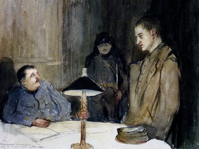 Interrogatorio di prigioniero tedesco da Gaston Hippolyte Boucart