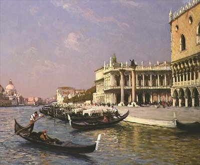 Venezia: Palazzo Ducale, Biblioteca Marciana e Santa Maria della Salute in lontananza da Gaston Hippolyte Boucart