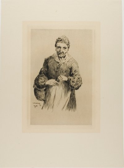 Vecchia con cesto da Gaston La Touche