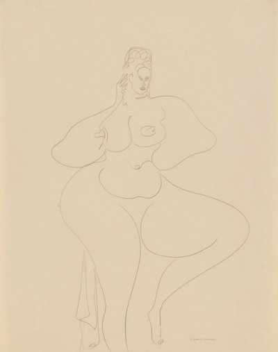 (Ballerina nuda con drappo) da Gaston Lachaise