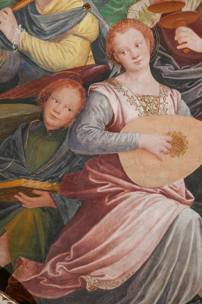 Assunzione della Beata Vergine, conosciuta come "Il coro degli angeli che suonano musica" (dettaglio) da Gaudenzio Ferrari