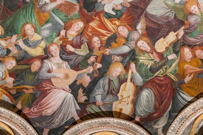 Assunzione della Beata Vergine, conosciuta come "Il coro degli angeli che suonano musica" (dettaglio) da Gaudenzio Ferrari