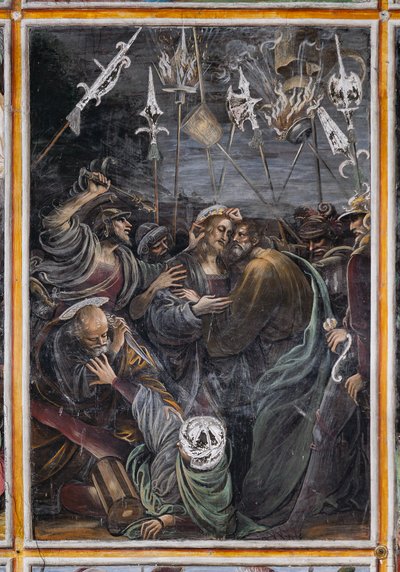 Bacio di Giuda (dettaglio) da La vita e la Passione di Cristo da Gaudenzio Ferrari